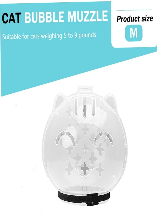 squishy Cat Muzzle, White Cat Mask for Grooming and Nail Trimming, Soft Cat Face Cover with Adjustable Strap, Breathable Design for Comfort - Image 5